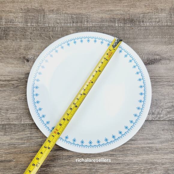 Corelle Snowflake Blue 8.5" Salad Plates Lot of 3 Corning Vintage - Picture 6 of 7